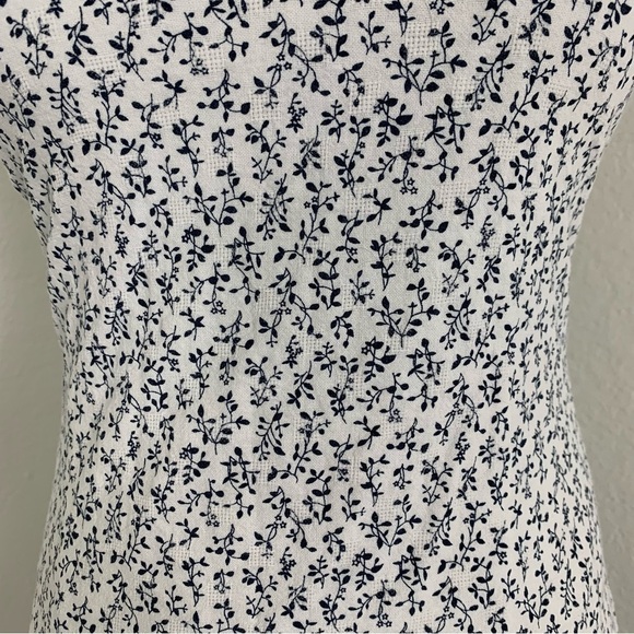 Princess Polly Tiered Ruffle Mini Dress Square Neck Spaghetti Strap Blue White - Picture 11 of 15